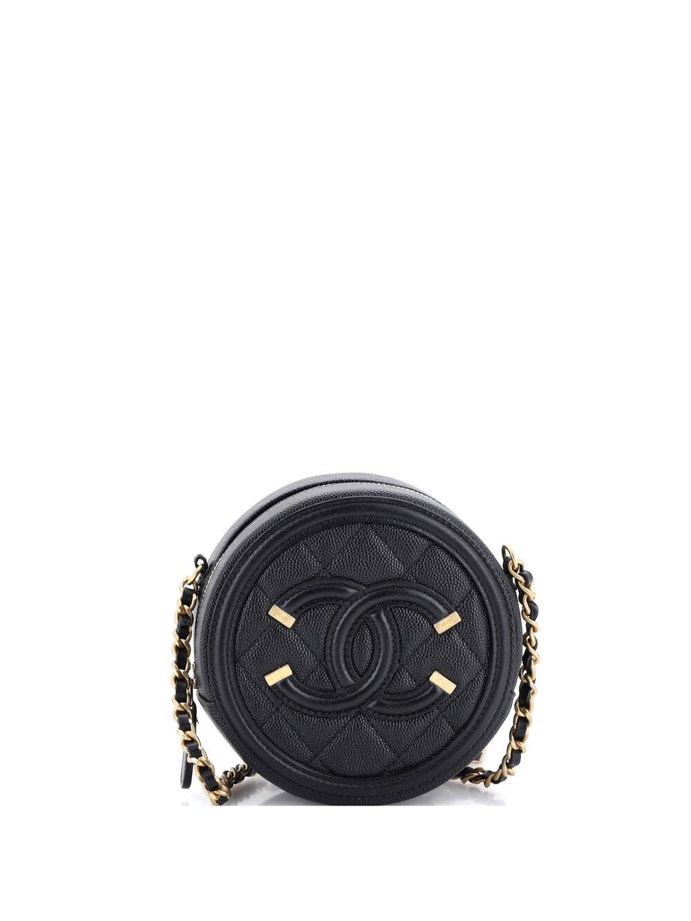 Chanel Filigree Round Clutch With Chain #281991C32B